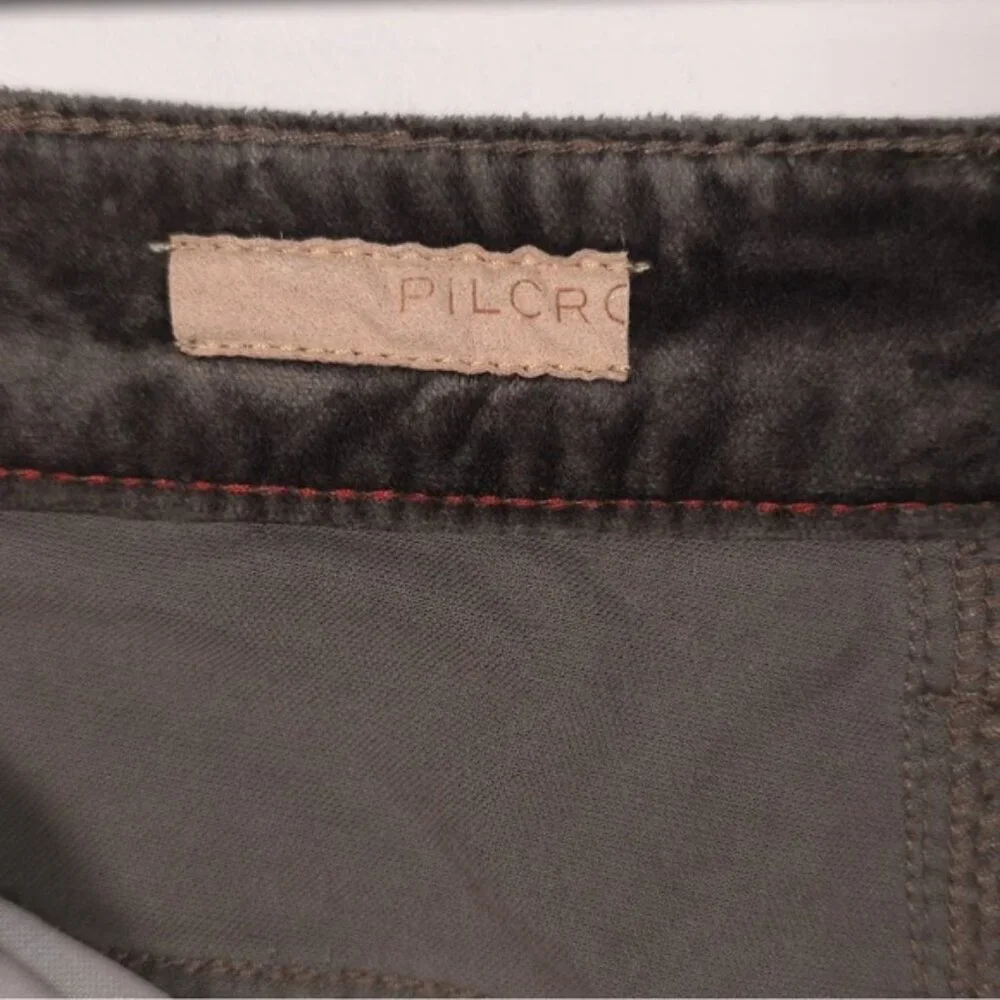 Anthropologie Pilcro Women’s Demilune Boot Velvet Flare Jeans MOSS Size 31‎
